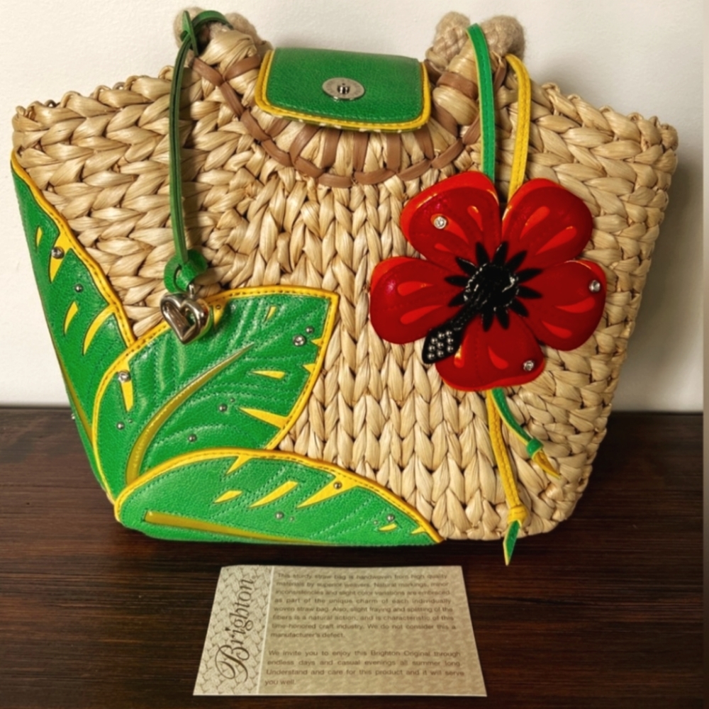 Brighton Summer Straw Handbag Tote NWOT - Picture 10 of 14